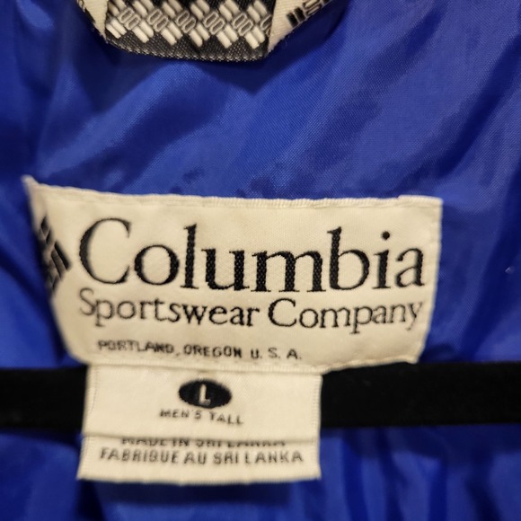 Columbia Jacket Mens Large‎ Tall Coat Outdoor Gorpcore 90s - Picture 5 of 8